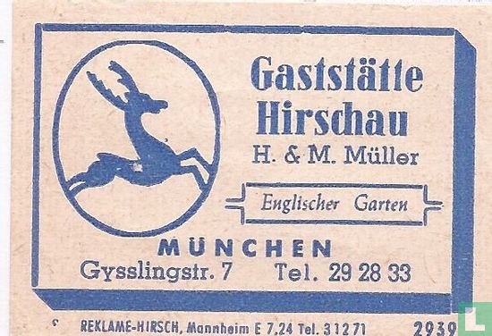 Gaststätte Hirschau - H & M Müller