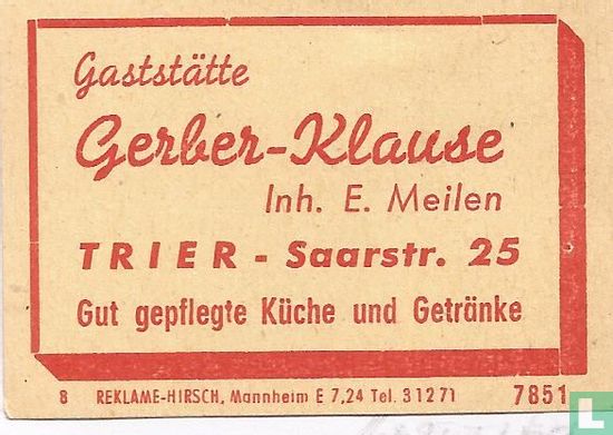 Gaststätte Gerber-Klause - E.Meilen