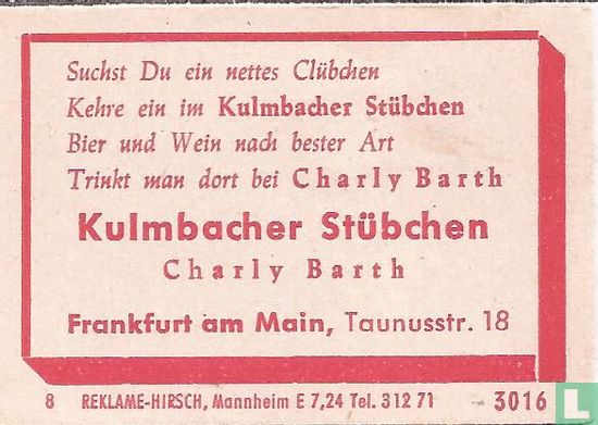 Kulmbacher Stünchen - Charly Barth