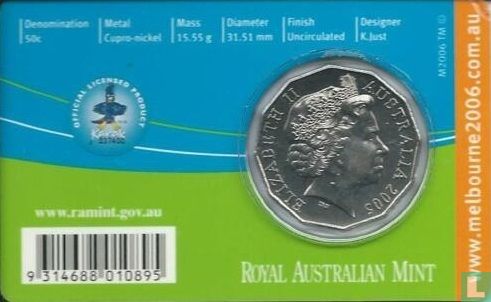 Australie 50 cents 2005 (coincard) "2006 Commonwealth Games in Melbourne" - Image 2