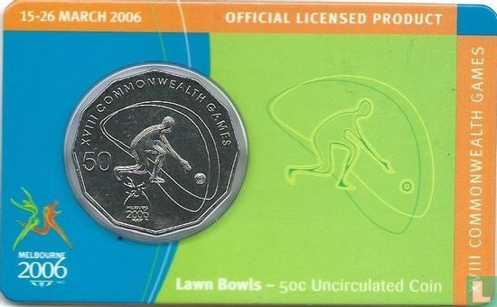 Australien 50 Cent 2006 (Coincard) "Commonwealth Games in Melbourne - Lawn bowls" - Bild 1