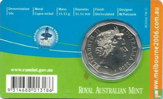 Australia 50 cents 2006 (coincard) "Commonwealth Games in Melbourne - Lawn bowls" - Image 2