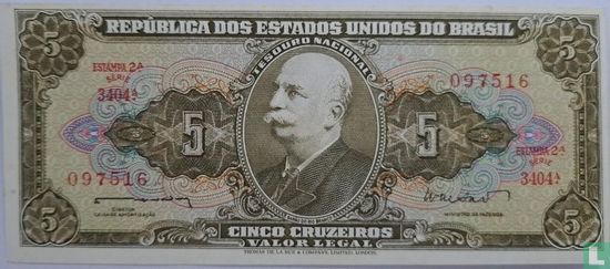 Brazilie 5 cruzeiros (Reginaldo Fernandes Nunes & Walter Moreira Salles) - Afbeelding 1