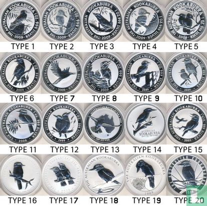  Australië 1 dollar 2009 (PROOF - type 16) "20th anniversary Australian kookaburra bullion coin series" - Afbeelding 3