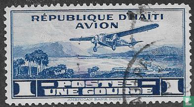 Vliegtuig boven Port-au-Prince
