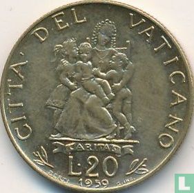Vatikan 20 Lire 1959 - Bild 1