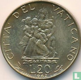 Vaticaan 20 lire 1962 - Afbeelding 1