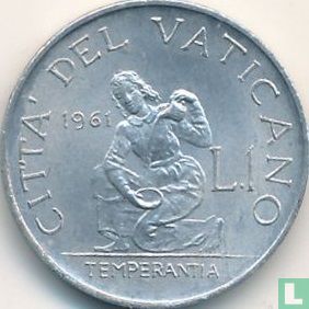 Vatican 1 lira 1961 - Image 1