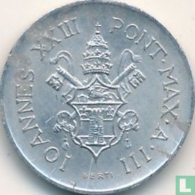 Vatican 1 lira 1961 - Image 2