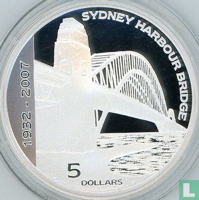Australia 5 dollars 2007 (PROOF - type 1) "75th anniversary of Sydney Harbour Bridge" - Image 1
