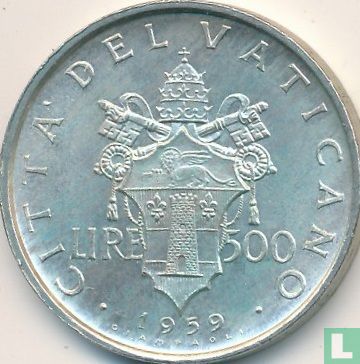 Vaticaan 500 lire 1959 - Afbeelding 1