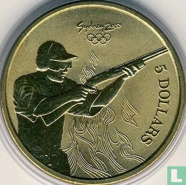 Australië 5 dollars 2000 "Summer Olympics in Sydney - Shooting" - Afbeelding 2