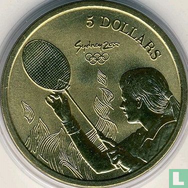 Australië 5 dollars 2000 "Summer Olympics in Sydney - Badminton" - Afbeelding 2