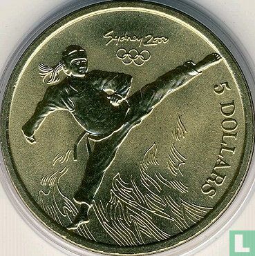 Australië 5 dollars 2000 "Summer Olympics in Sydney - Taekwondo" - Afbeelding 2