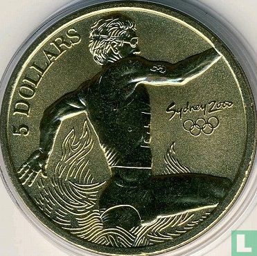 Australië 5 dollars 2000 "Summer Olympics in Sydney - Triathlon" - Afbeelding 2