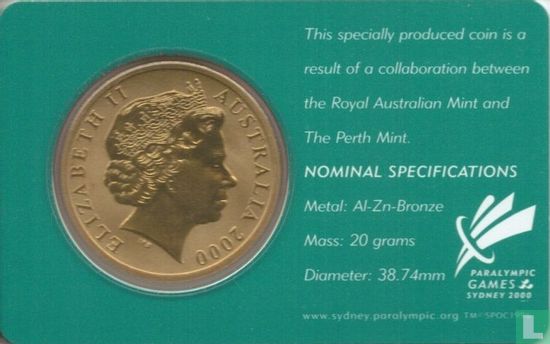 Australië 5 dollars 2000 (coincard) "Paralympic Games in Sydney" - Afbeelding 2