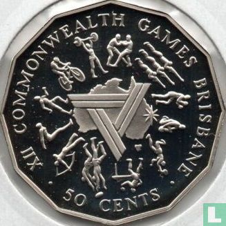 Australien 50 Cent 1982 (PP - Kupfer-Nickel) "XII Commonwealth Games in Brisbane" - Bild 2