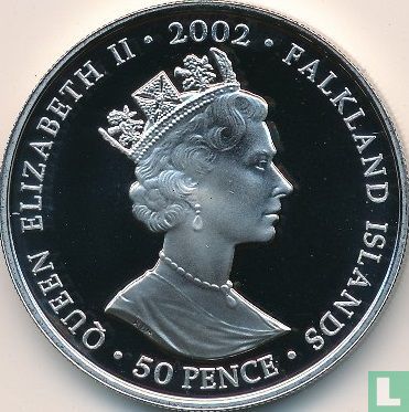 Falkland Islands 50 pence 2002 (colourless) "Commonwealth Games in Manchester" - Image 1