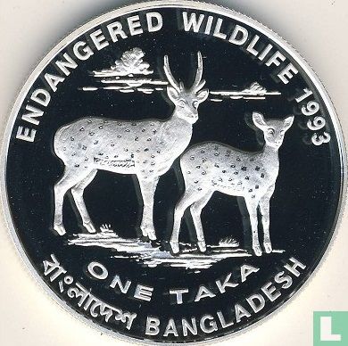 Bangladesh 1 taka 1993 (BE) "Deers" - Image 1