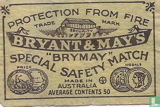 Protection from fire - Bryant & May's - Brymay 