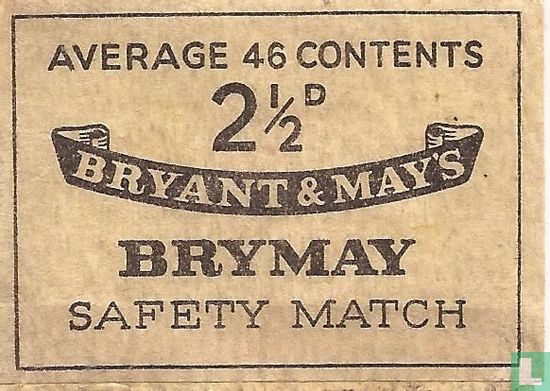 Average 46 contents - 2 1/2 D - Bryant & May's - Brymay