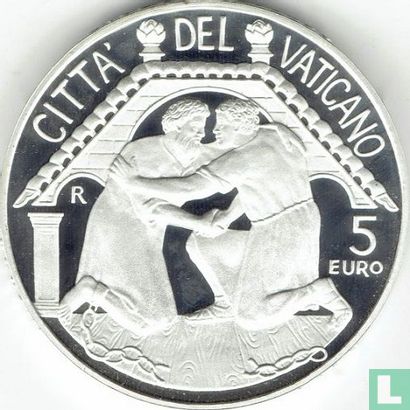 Vaticaan 5 euro 2015 (PROOF) "48th World Day of Peace" - Afbeelding 2