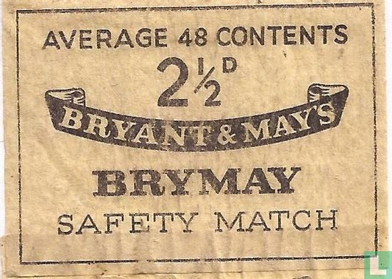 Average 48 contents - 2 1/2 D - Bryant & May's - Brymay