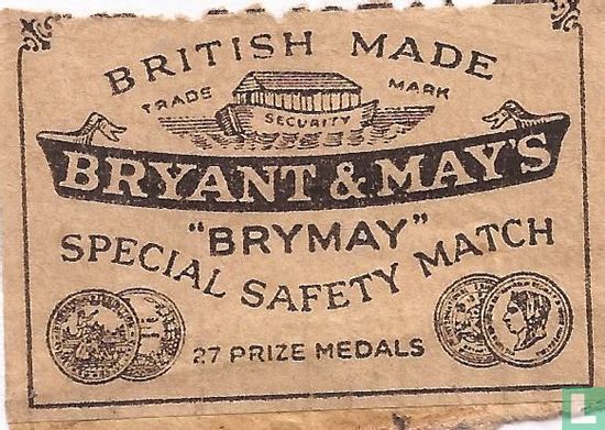 British Made - Bryant & May's - Brymay - 27 Price medals