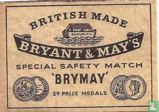 British Made - Bryant & May's - Brymay - 29 Price medals