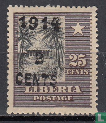 Liberia met opdruk