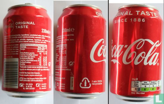 Coca-Cola - Original taste - Since 1886 - B - 2018
