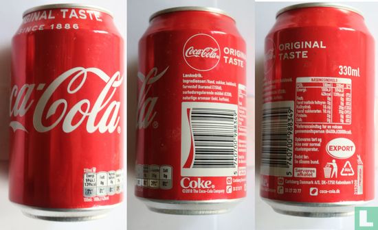 Coca-Cola - Original taste - since 1886 - DK - export