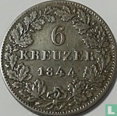 Francfort sur le Main 6 kreuzer 1844 - Image 1