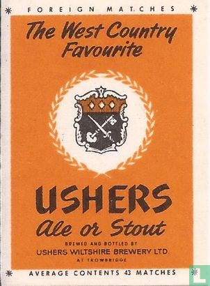 The West Country Favourite Ushers Ale or Stout