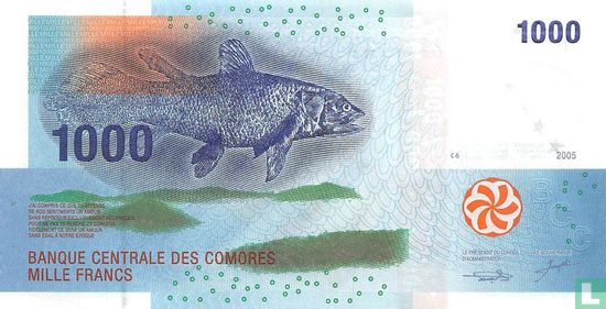 Comoros 1000 Francs 2005 16a C6 - Afbeelding 1