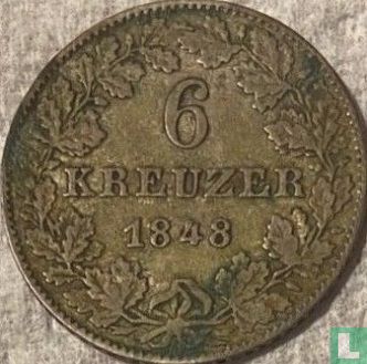 Francfort sur le Main 6 kreuzer 1848 - Image 1