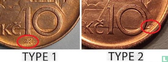Tsjechië 10 korun 1995 (type 1) - Afbeelding 3