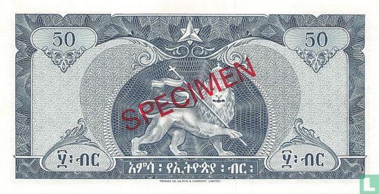 Ethiopia 50 Dollars 1966 Specimen 28s - Afbeelding 2