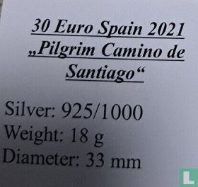 Spain 30 euro 2021 "Pilgrim Camino de Santiago" - Image 3