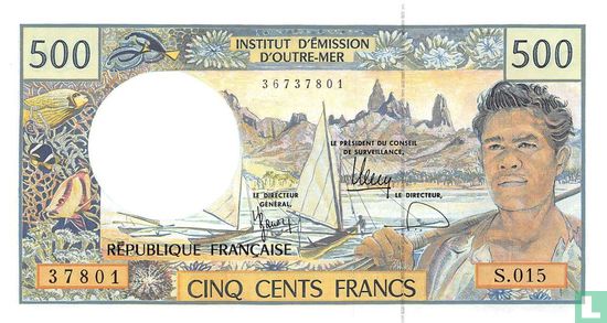 Frans-Polynesië 500 Francs (Yves Barroux / Christian Noyer / Patrick Besse) - Afbeelding 1