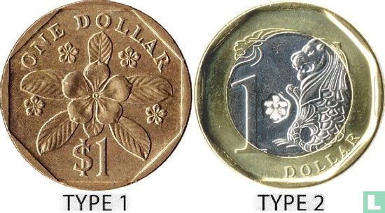 Singapour 1 dollar 2013 (type 2) - Image 3