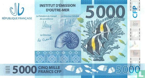 French Pacific Territories 5000 Francs CFP 2014  - Afbeelding 1