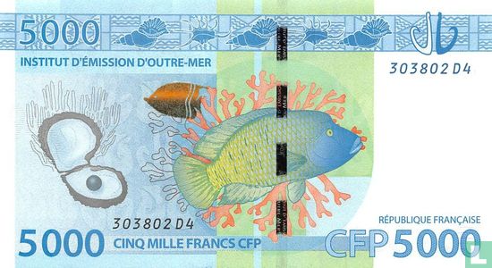 French Pacific Territories 5000 Francs CFP 2014  - Afbeelding 2