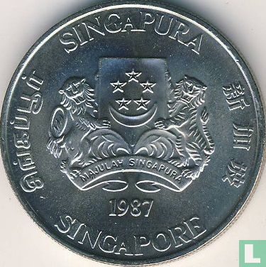 Singapore 1 dollar 1987 (koper-nikkel) - Afbeelding 1