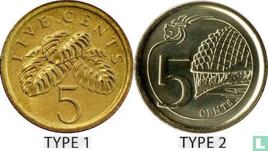 Singapour 5 cents 2013 (type 2) - Image 3