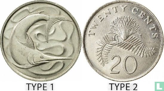 Singapore 20 cents 1985 (type 2) - Image 3