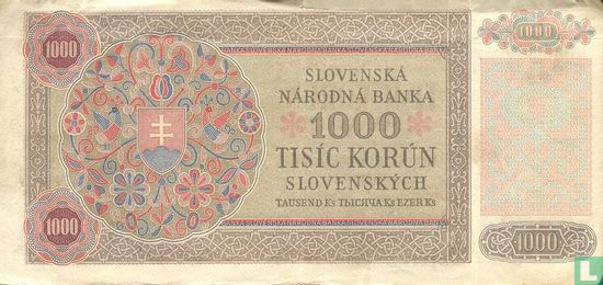 Slowakije 1000 Korun  - Afbeelding 2