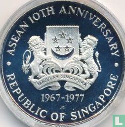 Singapore 10 dollars 1977 (PROOF) "10th anniversary of ASEAN" - Image 1
