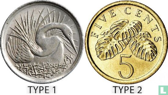 Singapore 5 cents 1985 (type 2) - Image 3