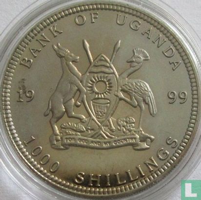 Ouganda 1000 shillings 1999 "Germany 1 euro" - Image 1